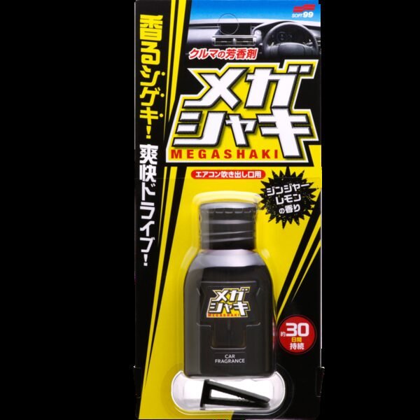 SOFT99 Megashaki Air Freshener Lemon Ginger 3ml / Zapach Samochodowy z Nutą Cytryny i Imbiru