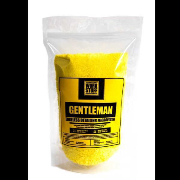 WORK STUFF Gentleman Edgeless Microfiber 40x40cm 500g/m2 Mikrofibra Bezszwowa Żółta