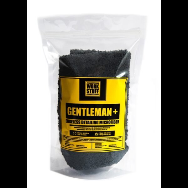 WORK STUFF Gentleman + Edgeless Microfiber 600gsm 40x40cm Mikrofibra Bezszwowa Grafitowa
