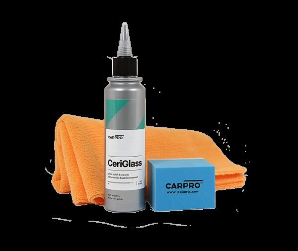 CARPRO CQUARTZ Ceriglass Polish 150ml Kit Zestaw do Polerowania Szyb i Szkła