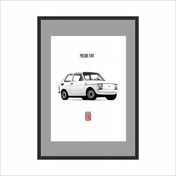 Obraz na ścianę POLSKI FIAT 126p maluch ramka