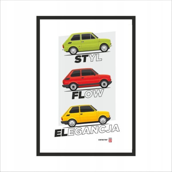 Obraz na ścianę 3 generacje Fiat 126p ST, FL, EL