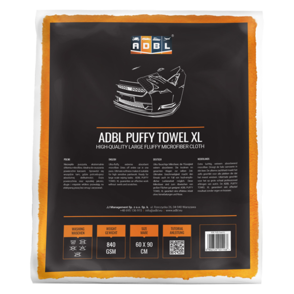 ADBL Puffy Towel XL - Ręcznik z Mikrofibry 60x90cm do Osuszania lakieru