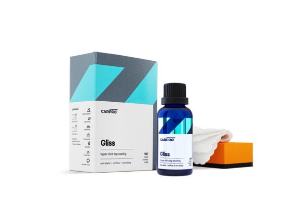 CARPRO CQUARTZ Gliss Top Coat Powłoka o Wysokim Połysku i Głębi 50ml Zestaw