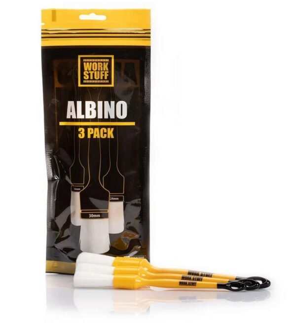 WORK STUFF Detailing Brush Albino White 3 pack Zestaw Pędzelków Detailingowych