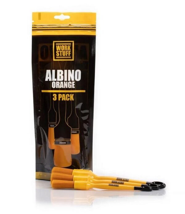 WORK STUFF Detailing Brush Albino Orange 3 pack Zestaw Pędzelków Detailingowych