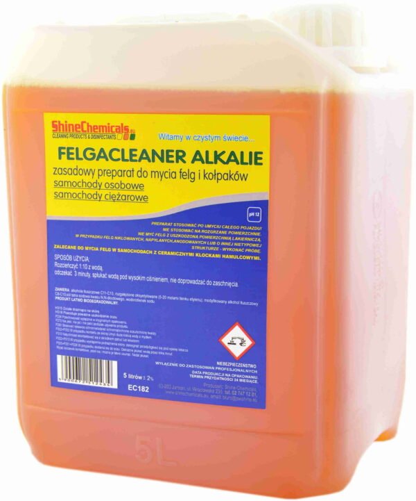 Shine Chemical Felga Alkaile 5L - Zasada do felg, bezpieczna dla polerowanych oraz chormowanych felg