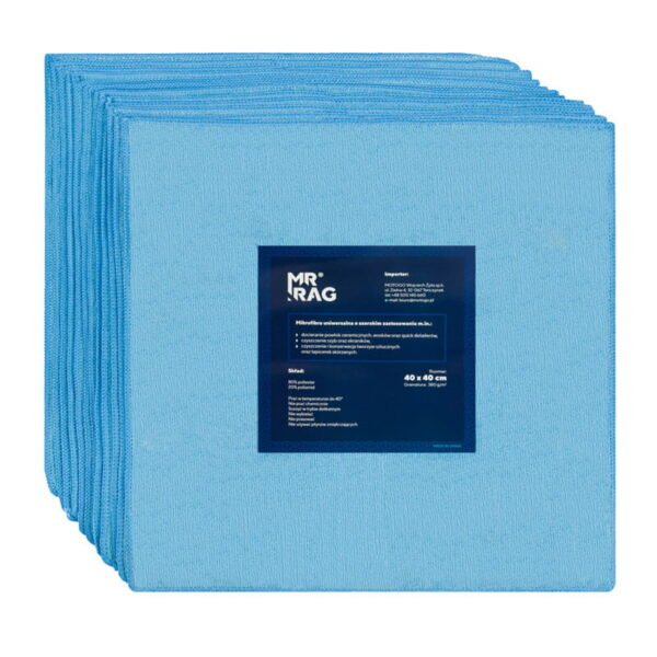 MR RAG 40x40cm BLUE 380GSM mikrofibra niebieska 12-pack - obrazek 2