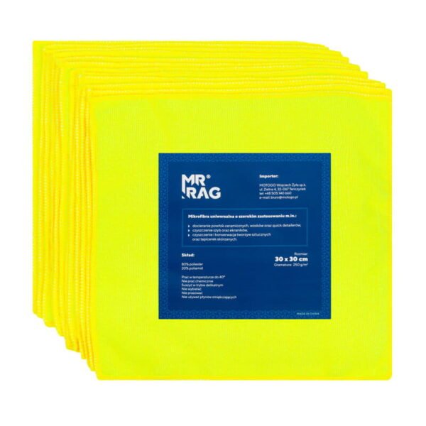 MR RAG 30x30cm yellow 250gsm 12-pack mikrofibra żółta