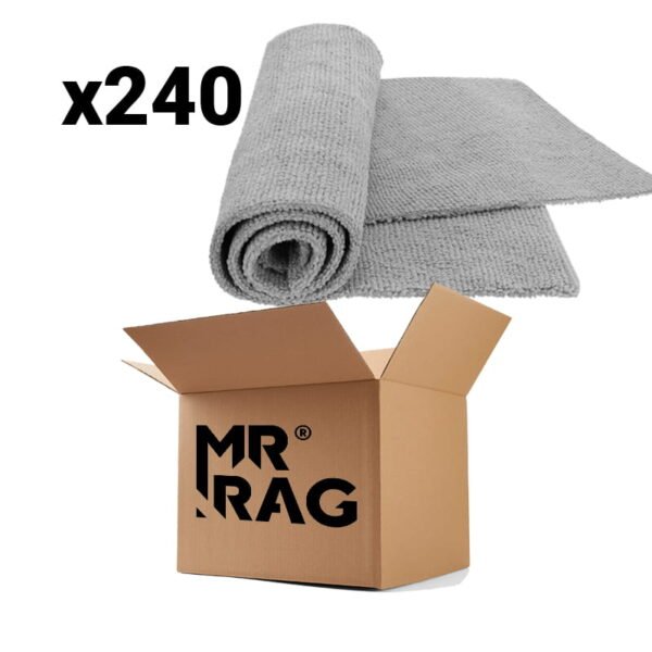 MR RAG 40x40cm GREY edgeless 380GSM mikrofibra szara bezszwowa 240 sztuk