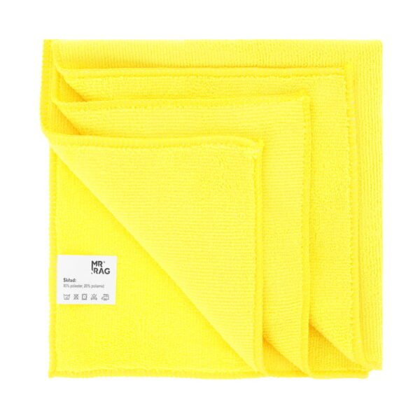 MR RAG 40x40cm YELLOW 380GSM mikrofibra żółta puszysta 240 sztuk - obrazek 3