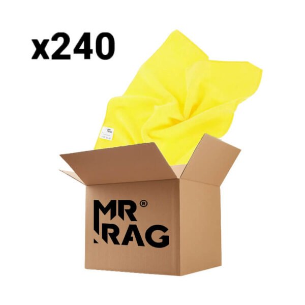 MR RAG 40x40cm YELLOW 380GSM mikrofibra żółta puszysta 240 sztuk