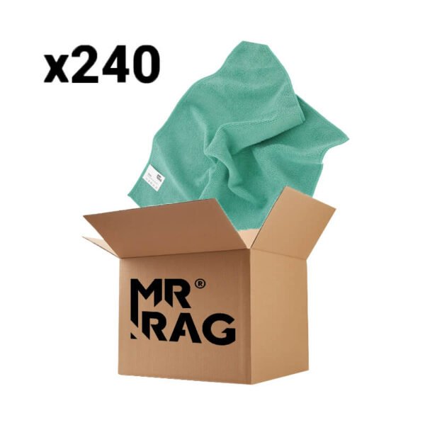 MR RAG 40x40cm GREEN 380GSM mikrofibra zielona puszysta 240 sztuk