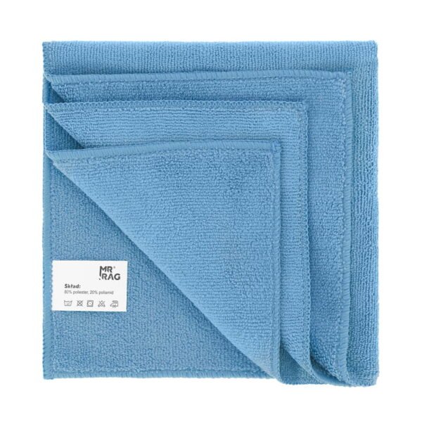 MR RAG 40x40cm BLUE 380GSM mikrofibra niebieska puszysta 240 sztuk - obrazek 3