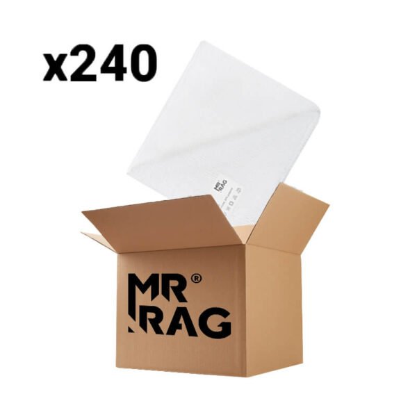 MR RAG 30x30cm white 250gsm mikrofibra biała 240 sztuk